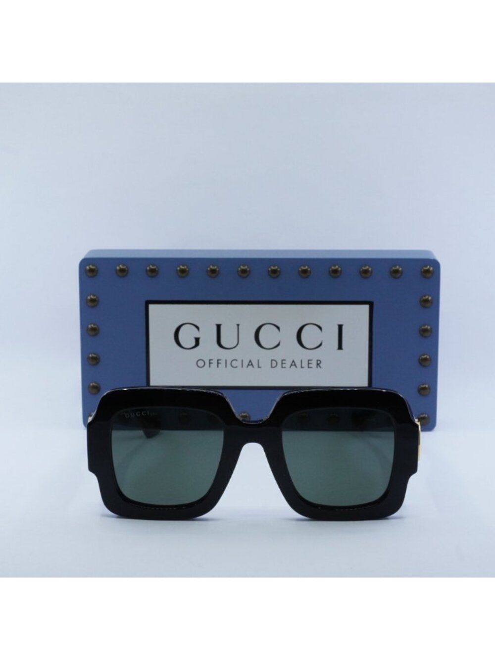 Gucci GG1547S 001 Square Women Sunglasses - Black / Grey - Picture 6 of 10